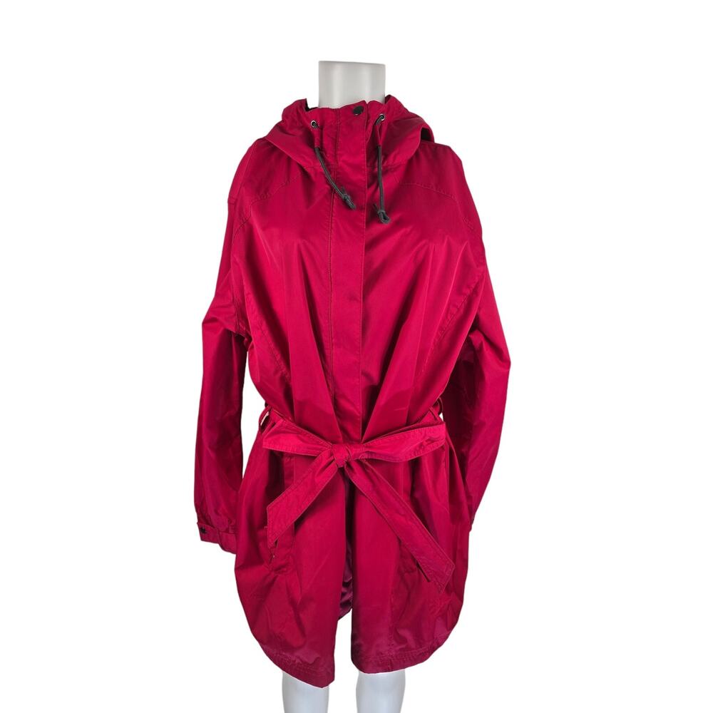 Columbia-Omni Shield Advanced Repellency Red Long Line Hooded Jacket 3X